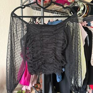 Elegant Black Sheer Top